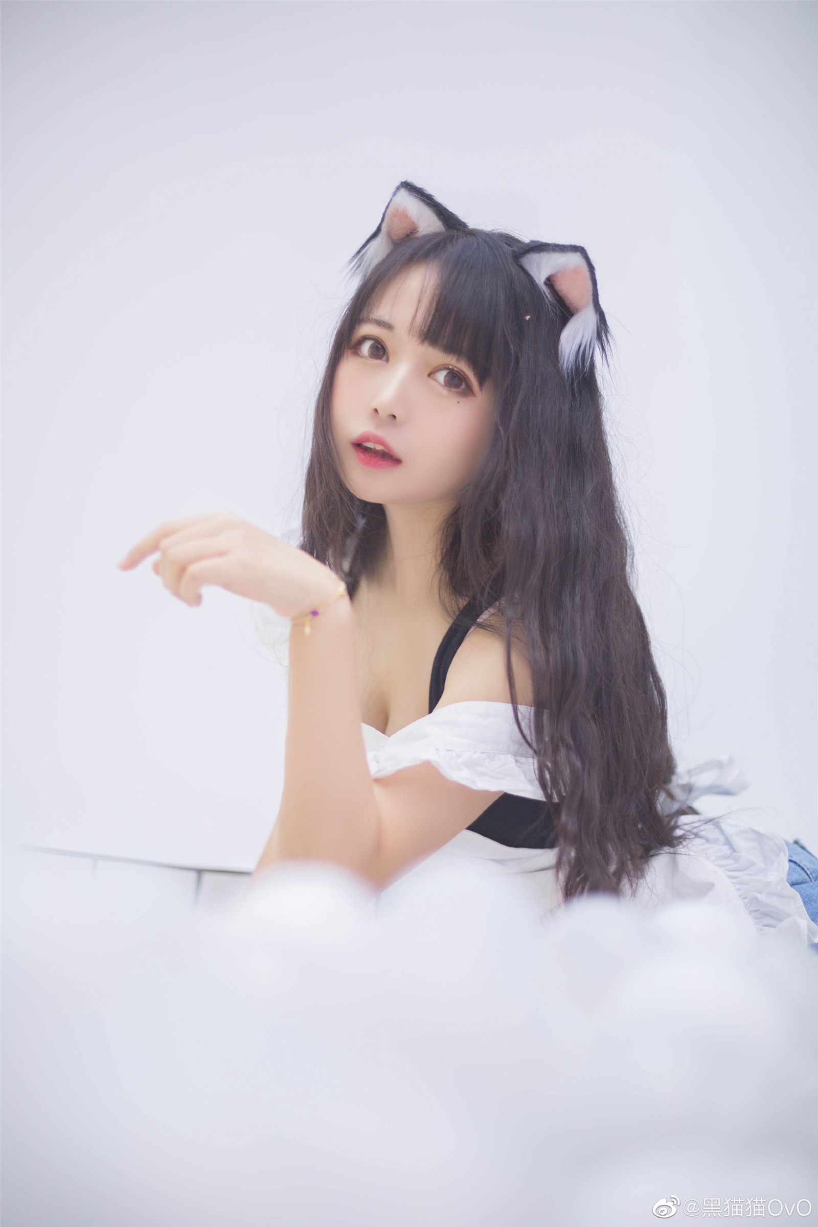 Black cat ovo microblog maid meow(4)